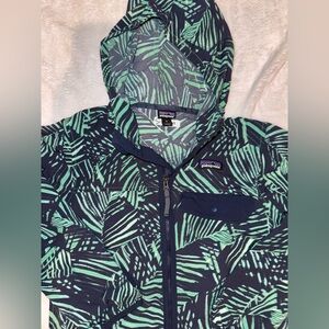 Patagonia Tropical Green and dark blue Hooded Jacket